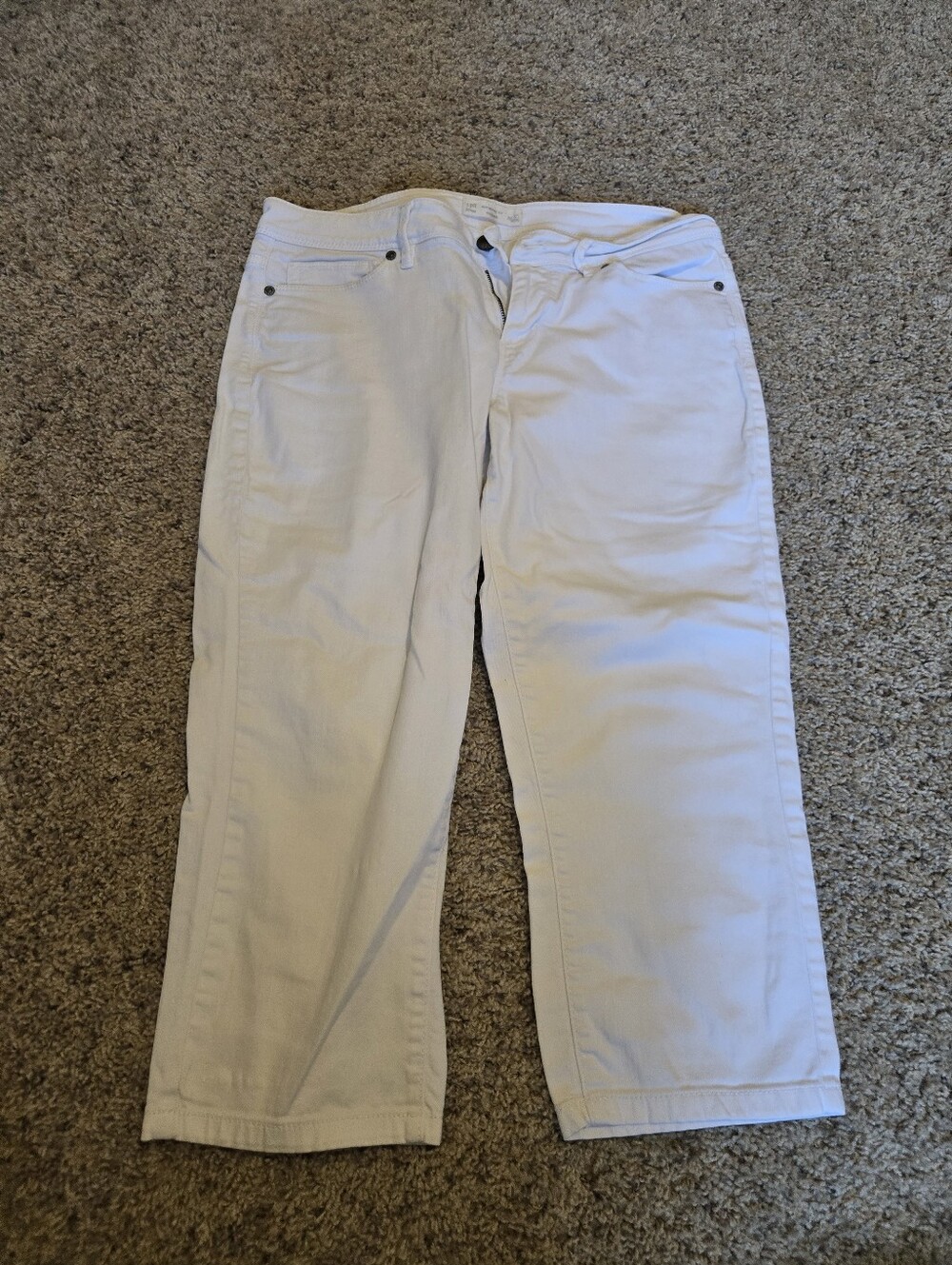 J Jill Women’s White Straight-Leg Jeans